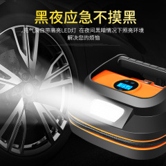 Car inflator pump, automotive emergency toolkit, smart digital display, preset tire pressure measurement, tire inflator, air pump