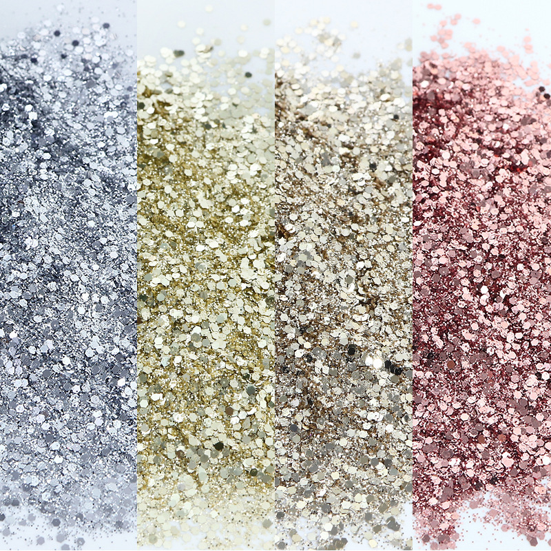 日系爆闪金银0.2/1mm美甲涩味闪粉批发 铂金闪粉闪片美甲亮片饰品