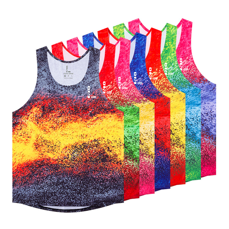 New zero-resistance track and field running outdoor quick-dry breathable lightweight sports training racing marathon vest for men and women