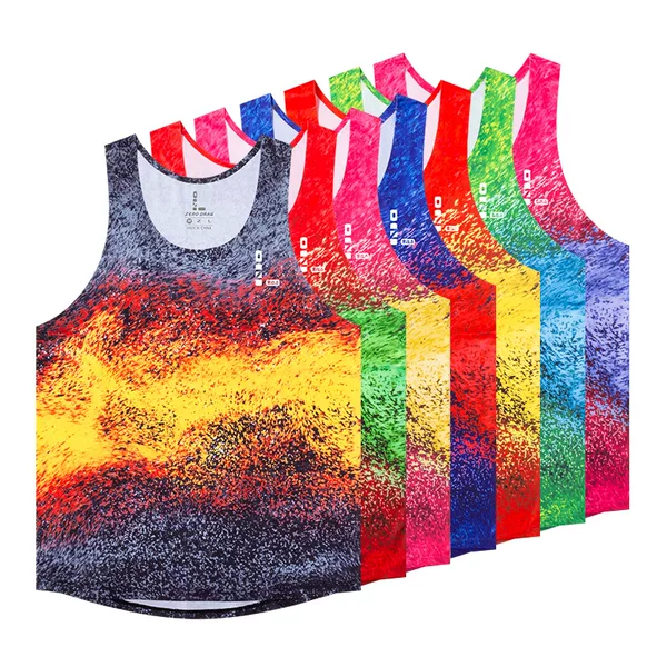 New zero-resistance track and field running outdoor quick-dry breathable lightweight sports training racing marathon vest for men and women
