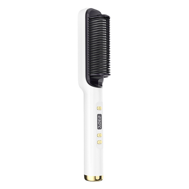 Lcd Hair Straightening Comb Negative Ion Hair Straightening and Curling Dual-Use Lazy Curling Iron Hair Straightener Cross-Border Anti-Static
