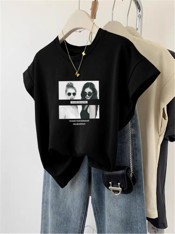 2025 新デザインニッチノースリーブコットンベスト Tシャツレディースファッショナブルで多用途なスリムショルダートップ夏|undefined