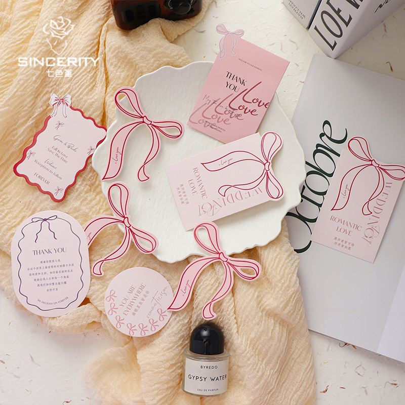 Tarjeta de lazo de niña de siete colores Empaquetado de flores Regalo de bricolaje Empaquetado de flores Regalo de floristería