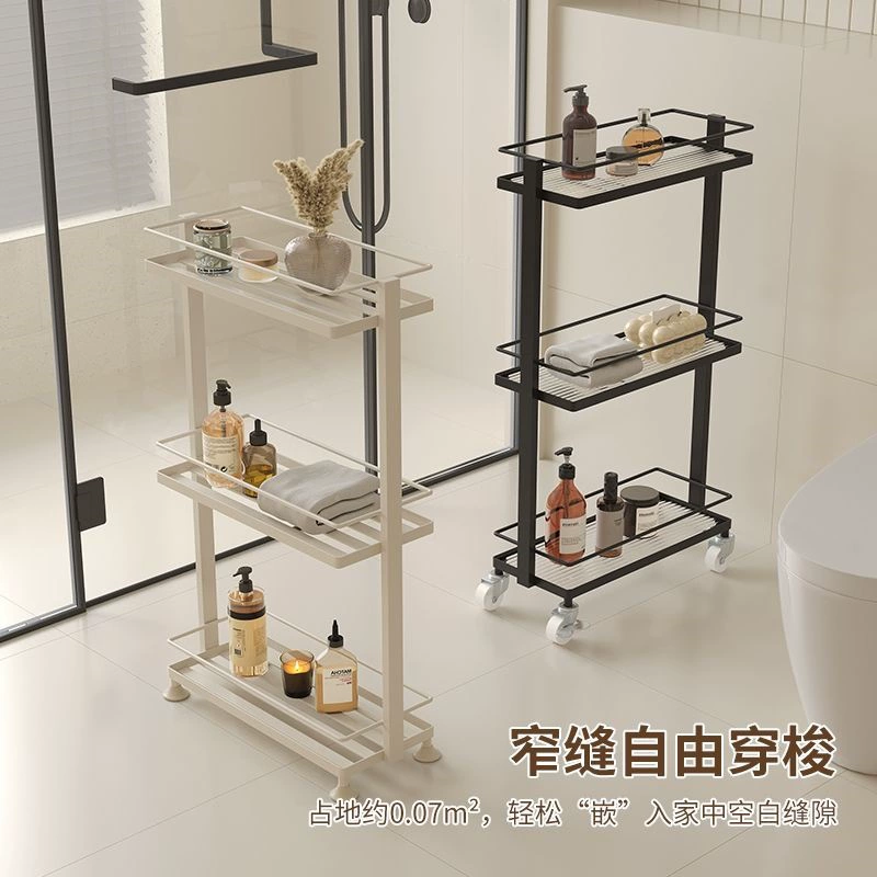 Bathroom bathroom shower dew rack Shower waterproof rack waterproof rack toilet toilet gap clip clip storage shelf