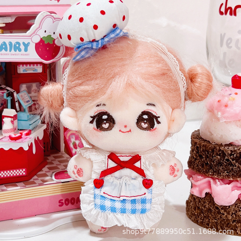 in stock wholesale 10cm doll cute little chef clothes hat apron starfish cotton doll clothes undecided