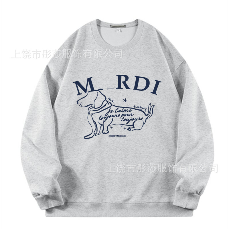 2025新款时尚韩国Mrdi卫衣金高银明星同款小雏菊多花腊肠狗上衣|undefined