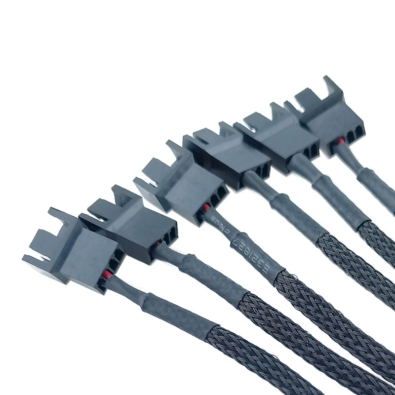 Компьютерный корпусный вентилятор, вращающаяся проводка SATA в 4pin, кабель-удлинитель питания на 1, 2, 3, 4, 5, 6 разъёмов