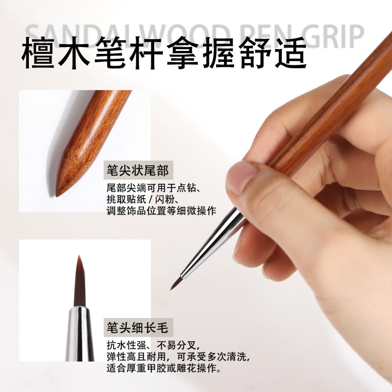ネイルアートユニバーサルペン、ネイルアートブラシセット、ネイルサロン専用スマッジペイント花びらペイントフラワーライン多機能ペン|undefined