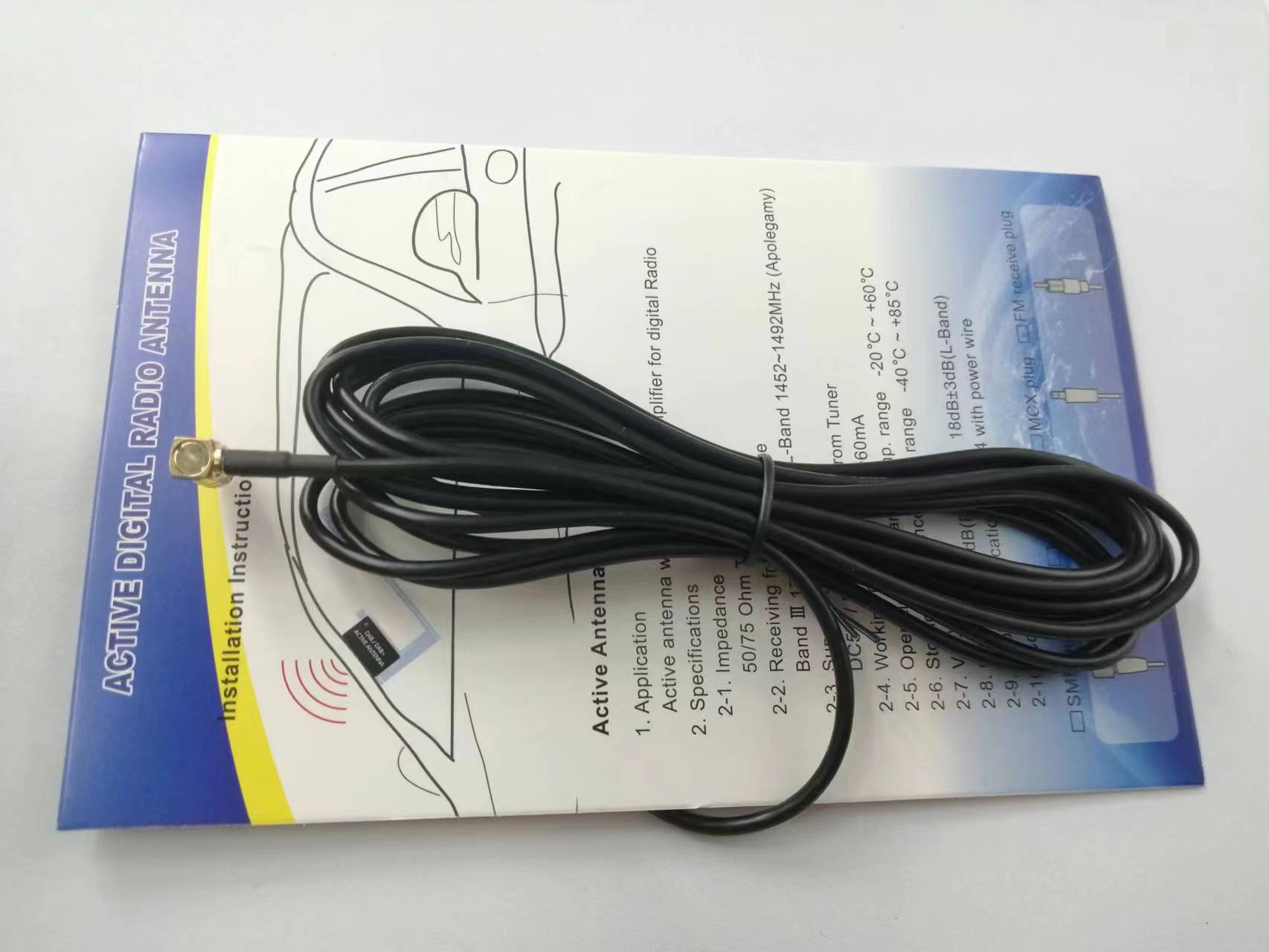 Factory Supply High Gain Dab Antenna Fmam Car Radio Antenna Export Quality Full Band Radio