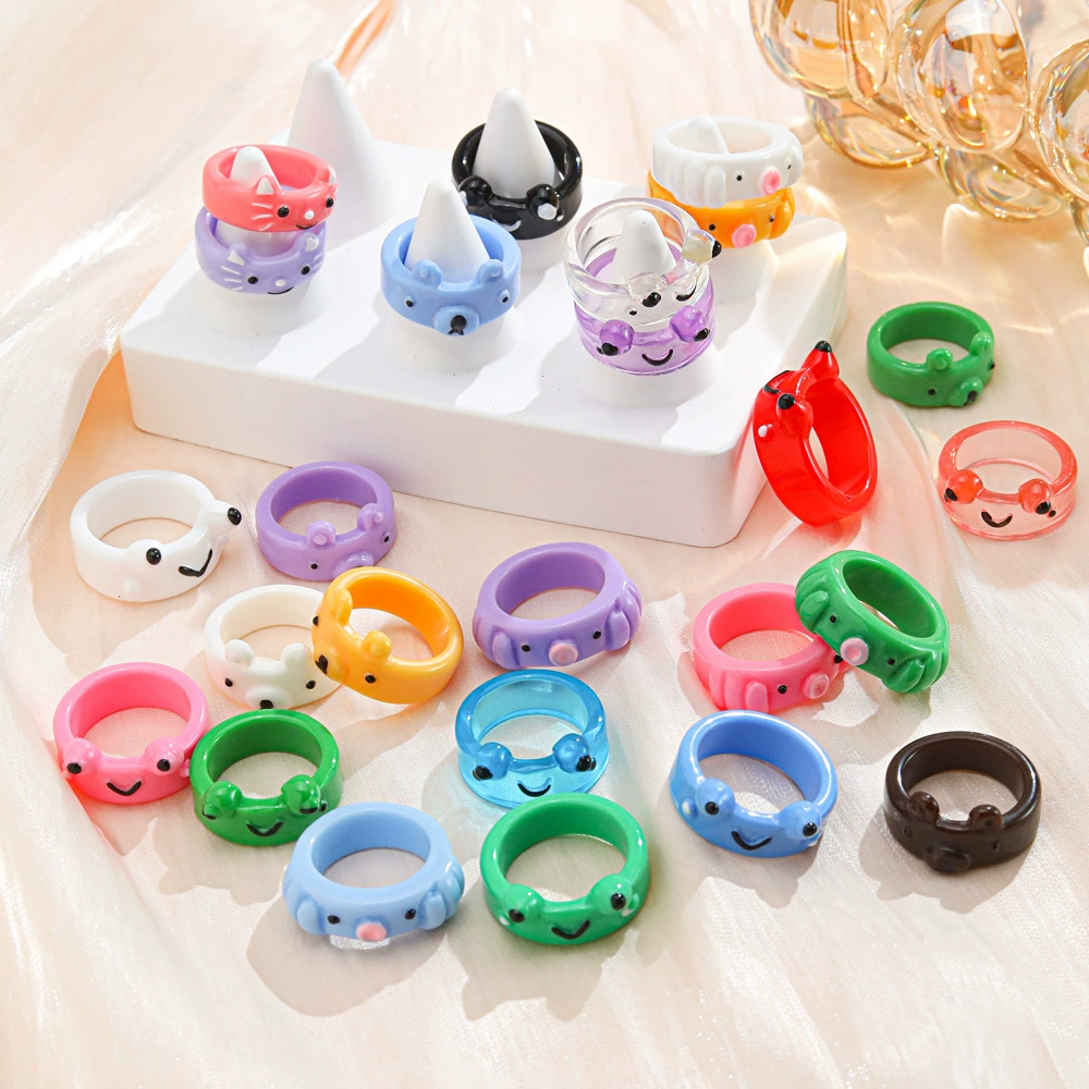 Three dimensional creative cartoon ring, (Cross-border trading), simple and elegant design, wholesale