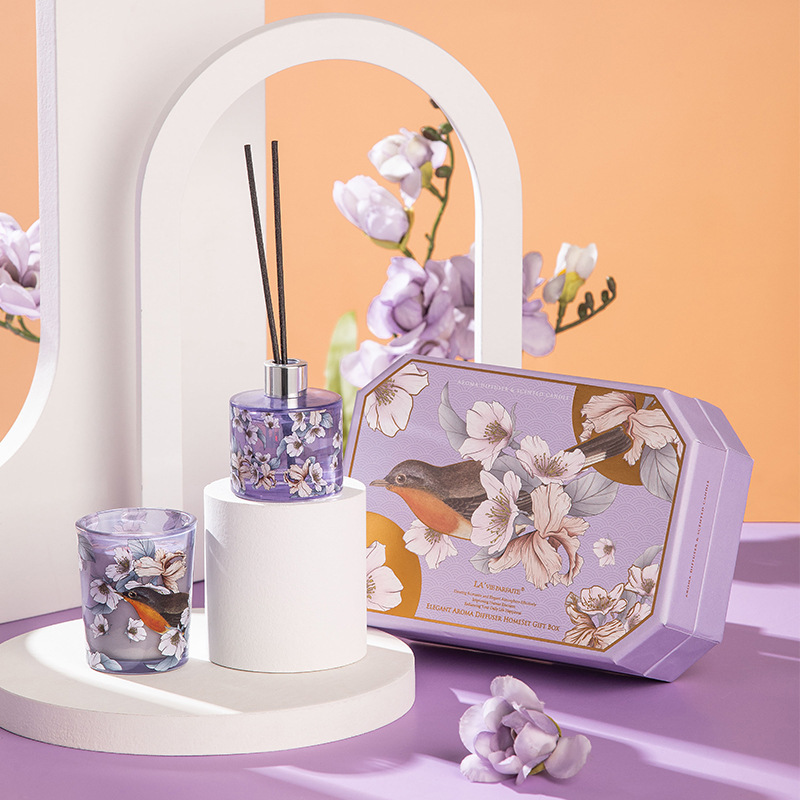 Parfilan Garden Dream Fragrance Gift Box Fireless Aromatherapy Candle Home Bedroom Diffuser Rattan Aromatherapy Set