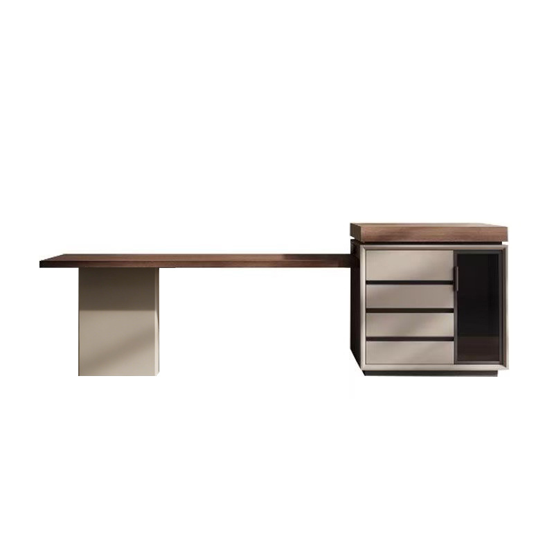 Mesa de comedor de roca italiana en todo un hogar telescópico multifuncional mesa de mesa de cocina moderna y simple de alta gama