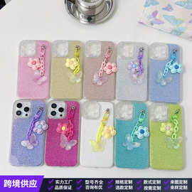 适用苹果14Promax点钻手机壳15Plus软保护套16水钻渐变色TPU美钻X