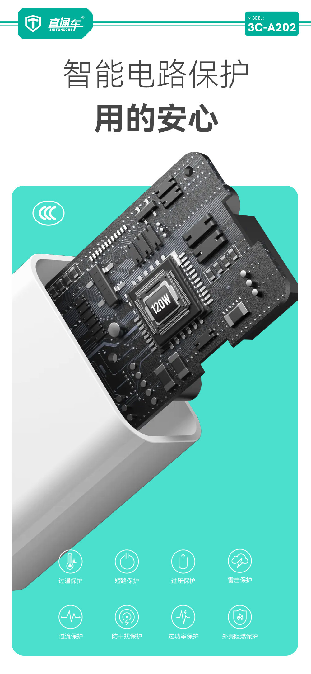 One-to-Three Data Cable with Charging Head Kit 3C Certified Compatible with Apple Huawei Android Phones Fast Charging Charger
