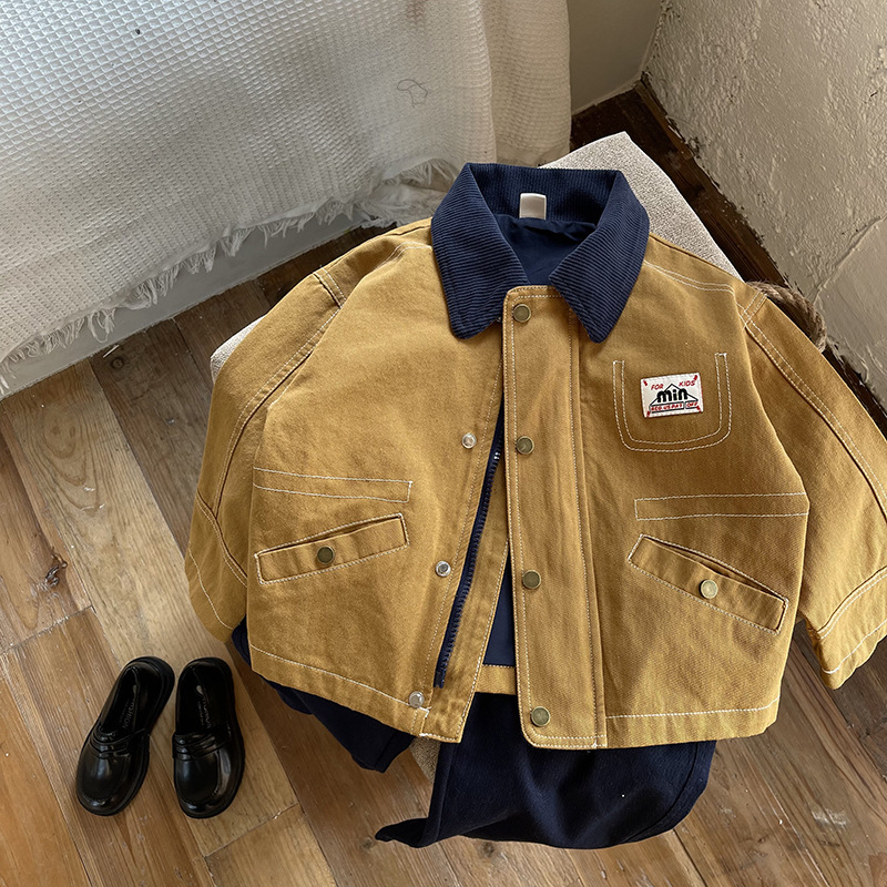 [Mountain View] Children's Jacket 2026 Spring New Arrival Girls' and Boys' Jacket Cardigan Baby Cotton Jacket