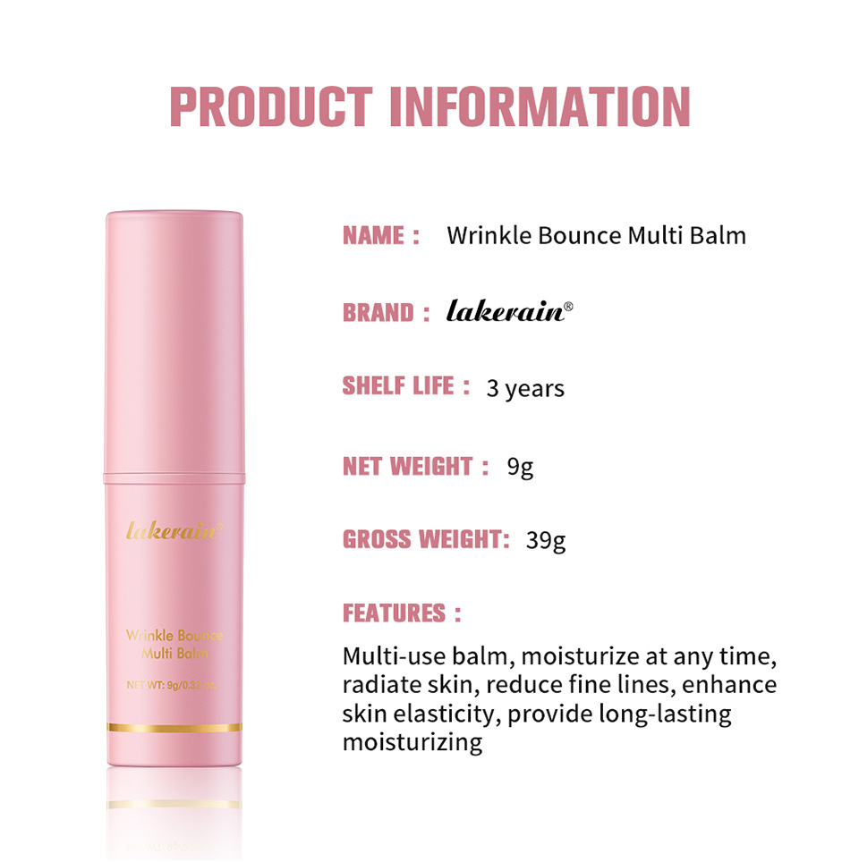 Lakerain Rosa Lippenbalsam Multi-Balm Feuchtigkeitsspendend mit Faltenreduzierung und Feinen Linien Reduzierung – Detail 7