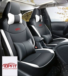 Modelə uyğun (Original) oturacaq örtükləri Special Car Seat Covers - original-car-texture-customized-black-and-white-wear-resistant-leather