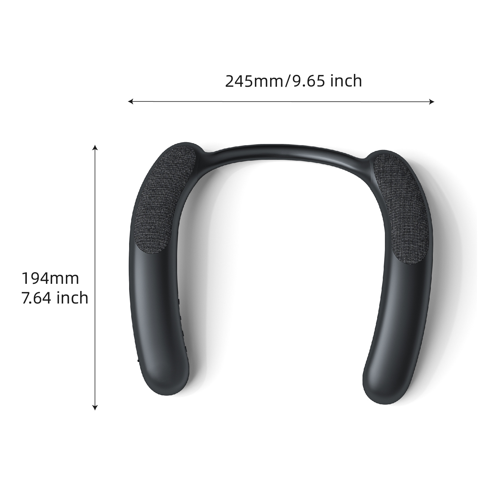 Nuevo altavoz Bluetooth transfronterizo que cuelga de cuello para usar tela al aire libre bajo pesado alrededor del cuello de sonido Bluetooth