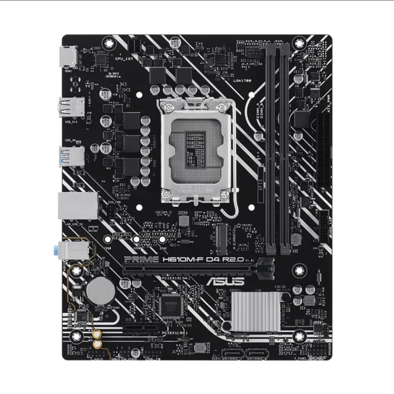 Материнская плата ASUS PRIME H610M-F D4 R2.0 совместима с процессором 12-го поколения 12400F/12100