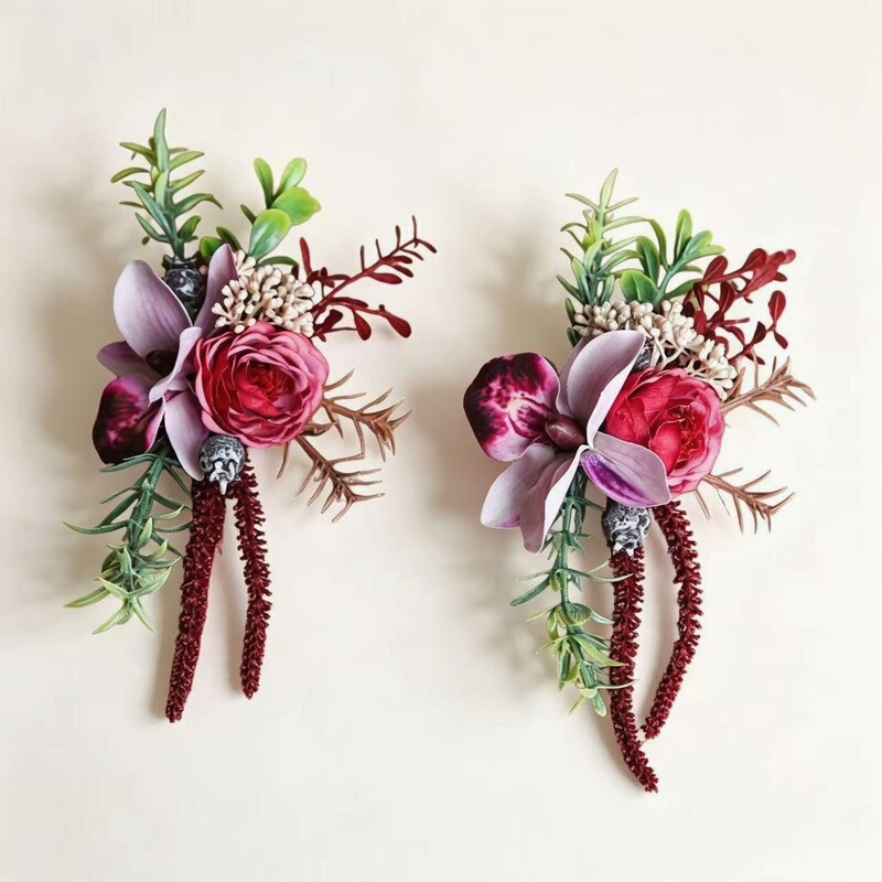 Forest-themed, vintage Chinese-style corsage for parents and family, suitable for brides and grooms, wedding parties, formal wear, and graduation ceremonies; accessories and decorations Forest-themed, vintage Chinese-style corsage for parents and family, suitable for brides and grooms, wedding parties, formal wear, and graduation ceremonies; accessories and decorations
