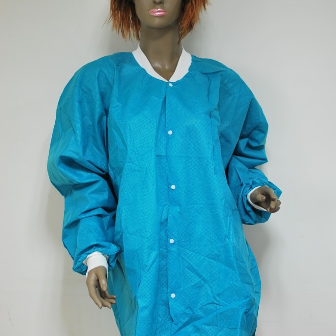 源头厂家供一次性无纺布制品实验服工作服50克PPCE认证无纺布Z