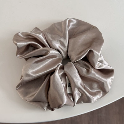 High-End Hair Tie, Elegant – Saç üçün rezinlər - cream-mercerized-brown-intestine-ring