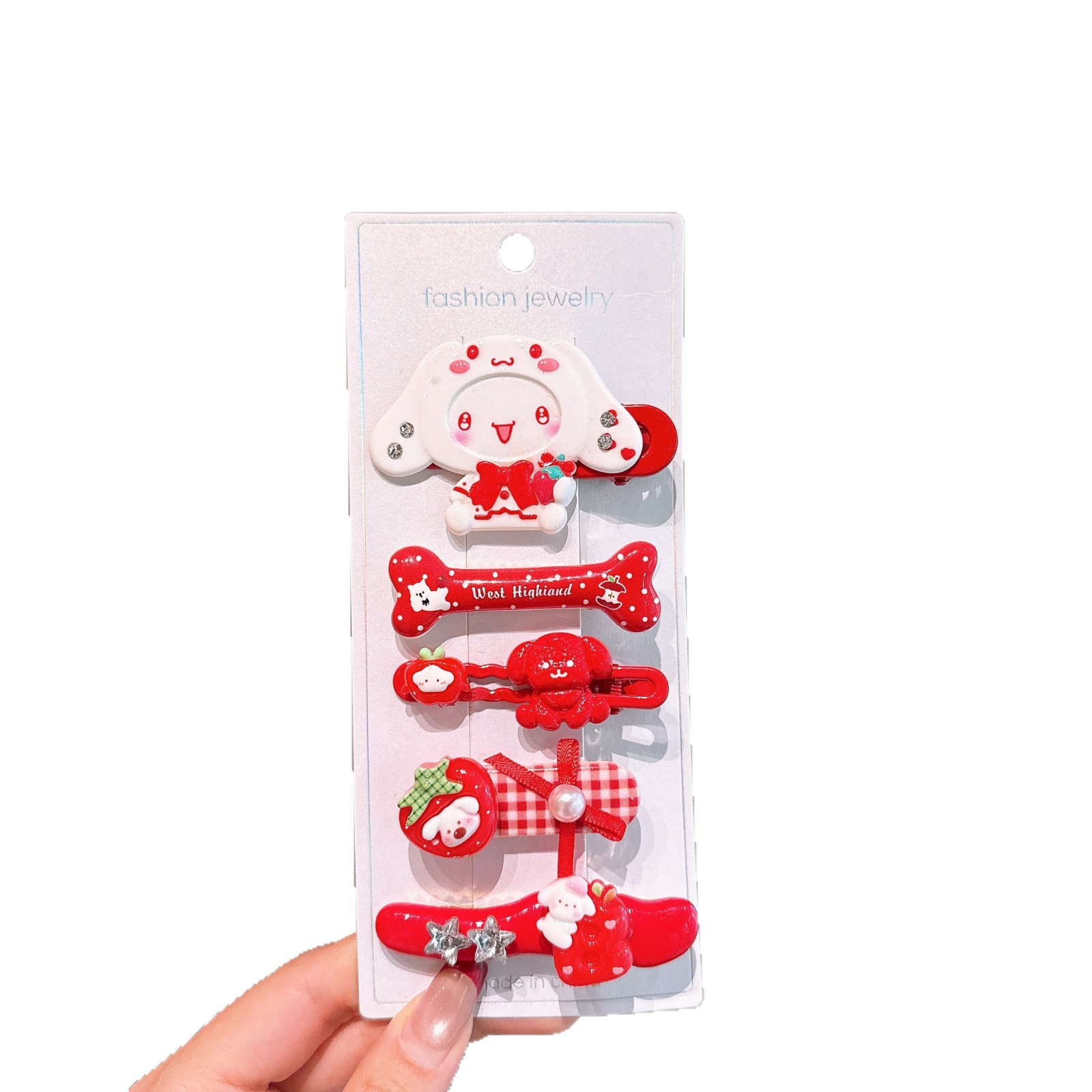 Festival de Primavera clip de cabello a cuadros rojos para mujeres 2026 nuevo clip de cabello lateral clip de boca de pato frente clip de cabello fruncado clip de cabello adornamiento