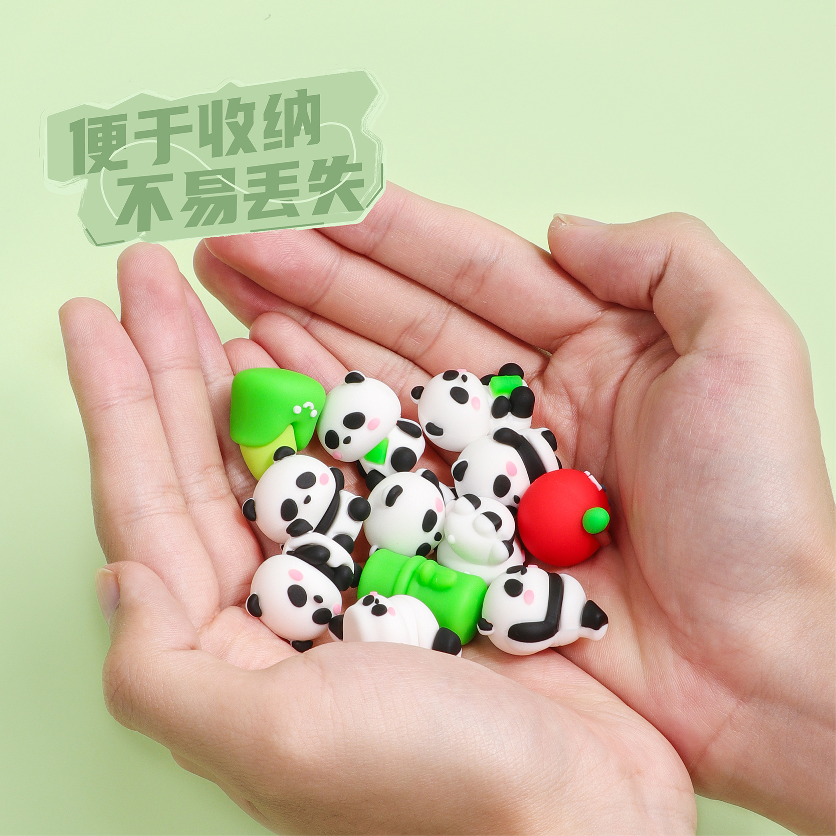 KUKI Keqijia Eraser Combinación lindo panda de dibujos animados creativos para estudiantes de escuela primaria Kindergarten No tóxico