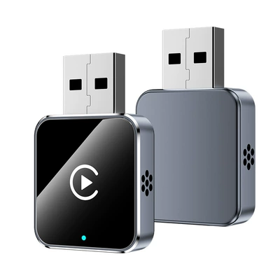 Cross-Border Smart Car-Machine Interconnection Box, Plug-In Two-In-One Carplay Module, Android Autocarplay Box (Simsiz CarPlay və Android Auto) - q1ao-gray-metal-glass-wireless-carplay-plus-android-auto-two-in-one-only-suitable-for-overseas-systems