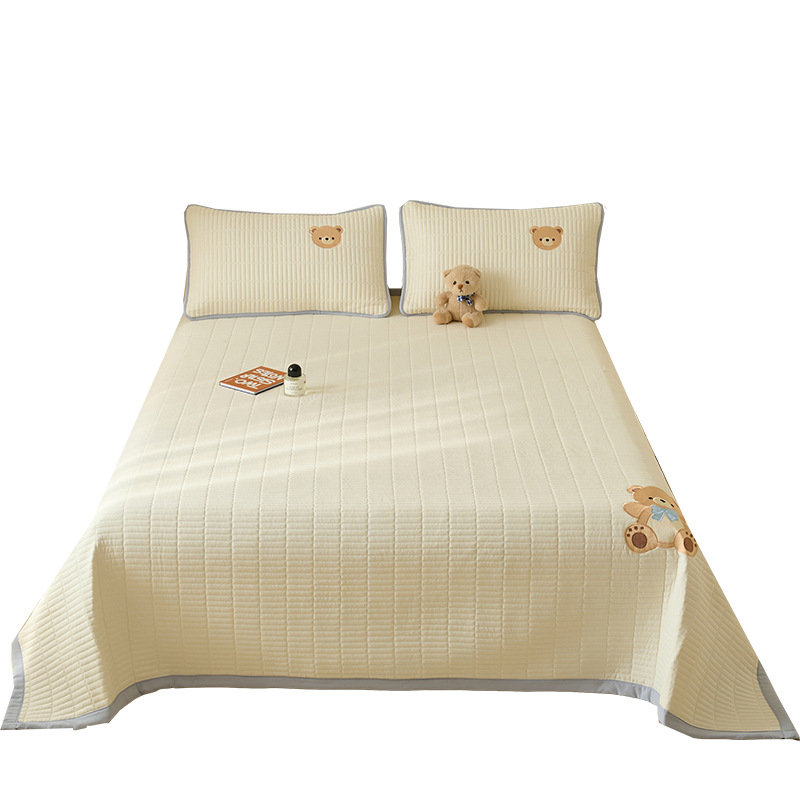 Colchón acolchado con cubierta de cama acolchada de algodón de algodón de punto de clase A 2025 nueva ropa de cama de tres piezas tapete especial de tatami