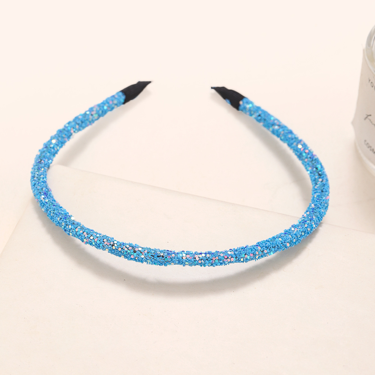 Nuevo estilo europeo y americano de Navidad transfronterizas joyas de cabello de pañuelo de cabeza de mujer cebolla dorada brillante polvo de cabello fija fuente de tarjeta de cabello fina