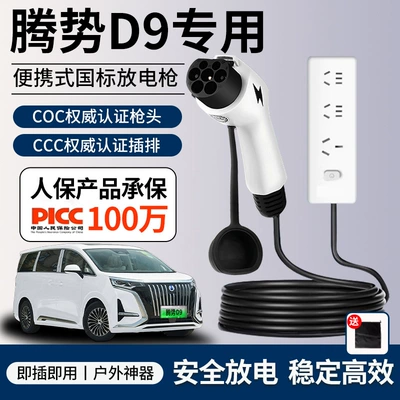 Denza D9 External Power Outlet for New Energy Electric Vehicles, Outdoor Power Adapter Conversion Socket