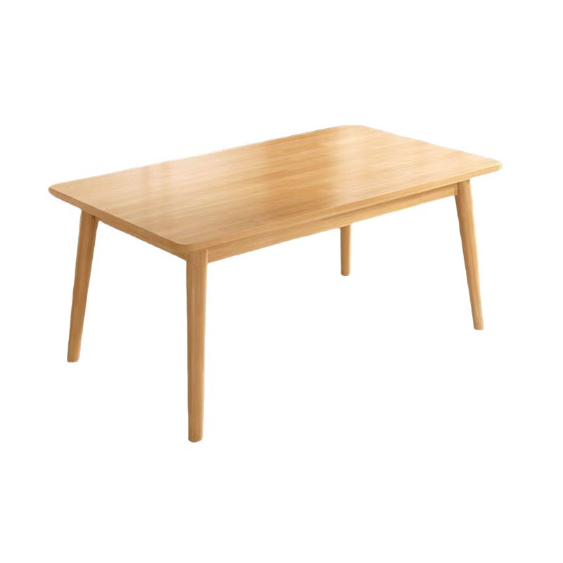 Mesa de comedor de madera sólida pequeña casa de tronco combinación de mesa de comedor simple mesa de restaurante rectangular al por mayor