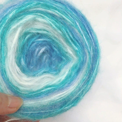 Gradient yarn ball for scarf, 50 g long-section dyed, medium-thin weight