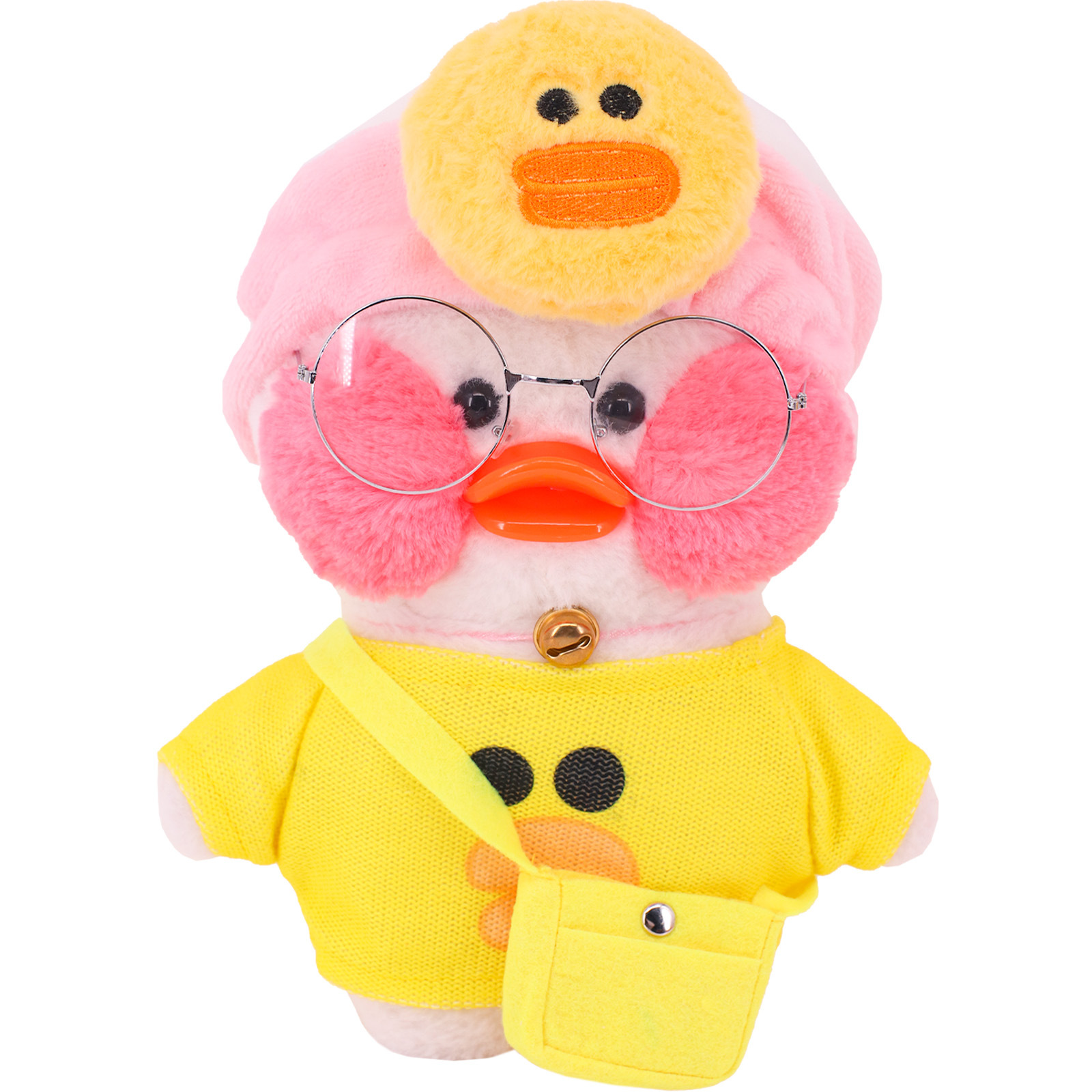 Nueva 30cm pequeño pato amarillo felpa juguete Ropa Accesorios lindo peluche muñeca animal muñeca juguete de los niños