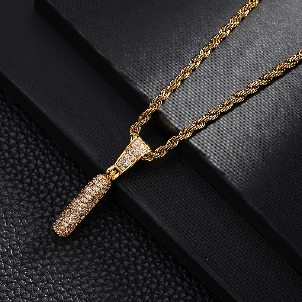Nuevo cross-border 26 letras inglesas colgantes collares de bronce y piedra collares de moda simplista para hombres y mujeres