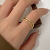 Retro one size small design ring, universal accessory, simple and elegant design, on index finger, cat's eye, wholesale