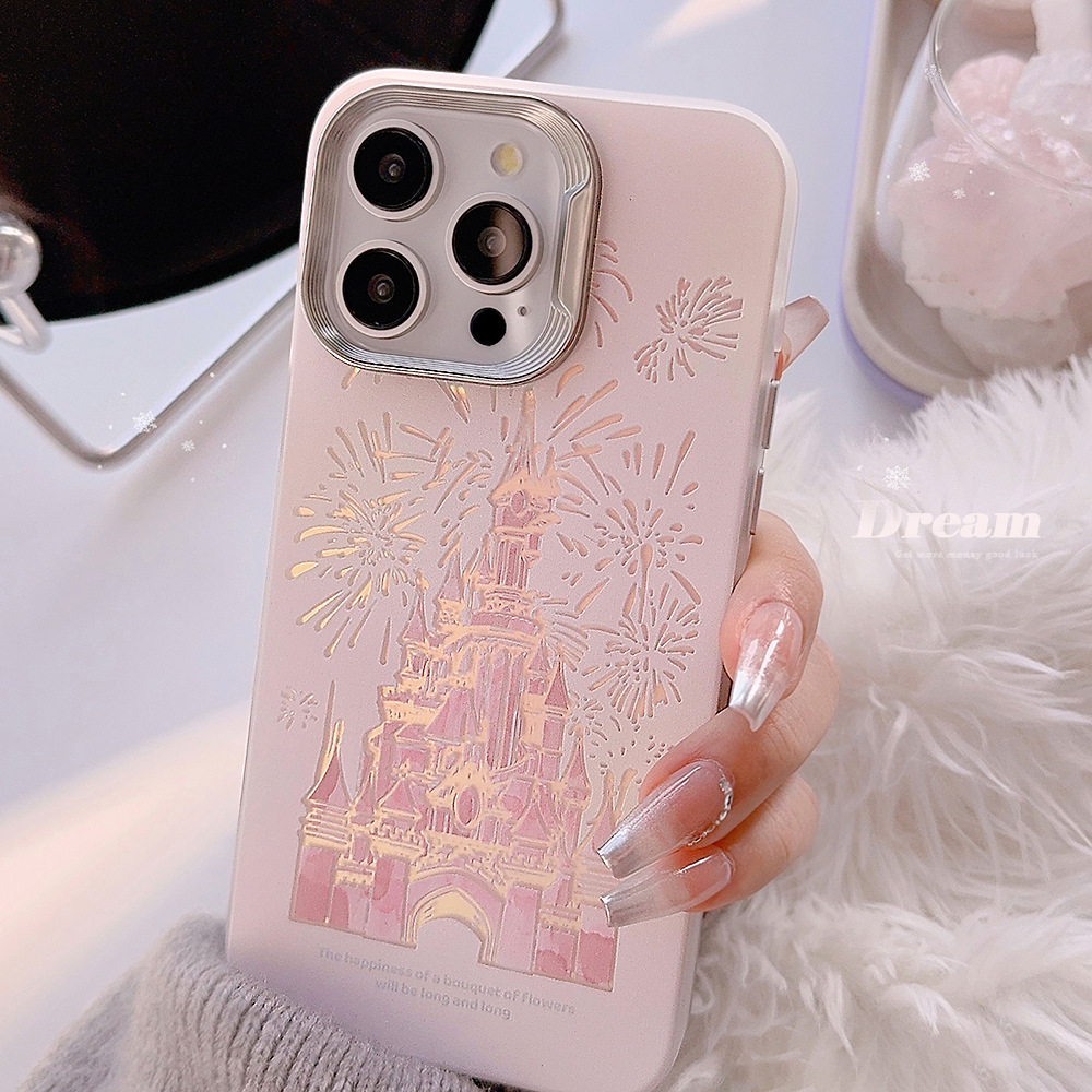Gradient Dream Castle Fireworks iPhone 15 Suitable for Promax Phone Case 12 Apple 13 Laser 14 Hard 11_voghion.com