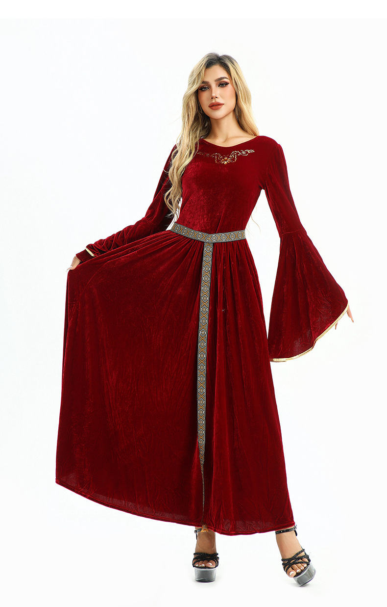 20.26million Costume Vintage Court Style European Farm Peasant Medieval Renaissance Dress_ecoleips.com
