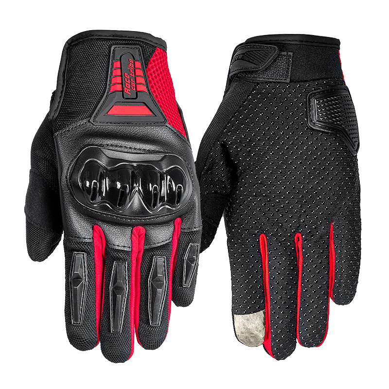Tribe de carreras motocicleta guantes de montar primavera y otoño hombres y mujeres dedo completo resistente a la caída de la bicicleta motocicleta GST38