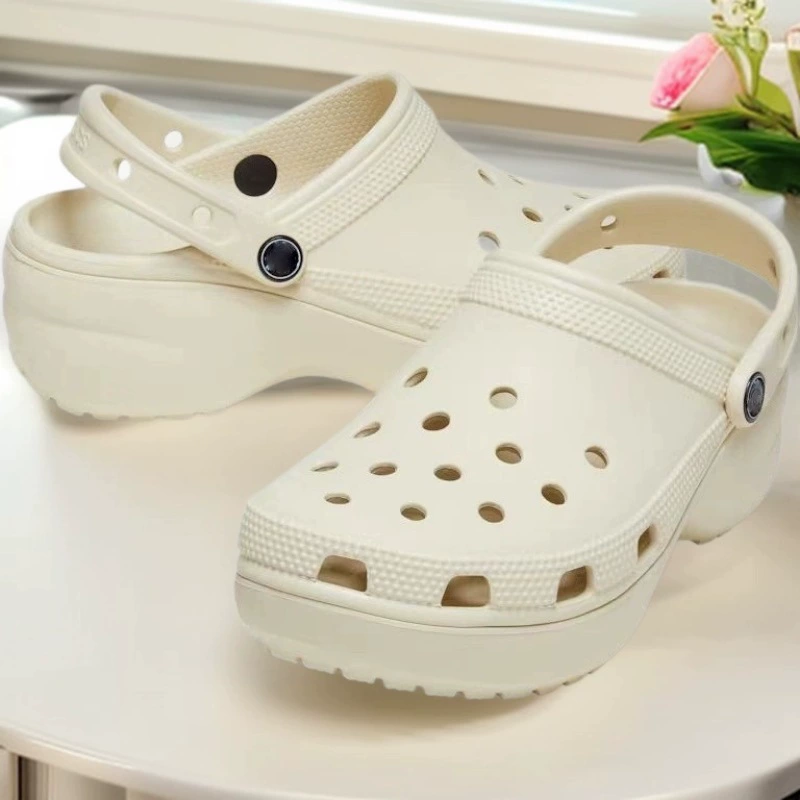 Летние новые пляжные шлепанцы на толстой подошве, легкие, нескользящие, с закрытым носком, женские сандалии.