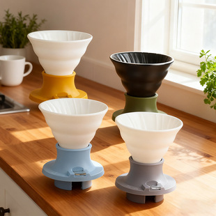 V60 كوب فلتر القهوة المخمر يدويًا من السيراميك فلتر بالتنقيط كوب القهوة الذكي المخمر يدويًا من السيراميك كوب فلتر القهوة المغمورة
