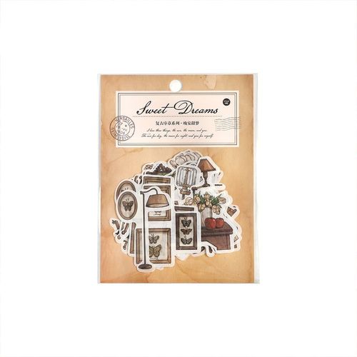 infeelme sticker pack retro prologue series retro handbook DIY material decorative stickers 40 pieces in 4 styles