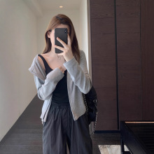 轻松穿出时髦感 内搭叠穿显瘦连帽卫衣外套薄上衣25秋新款G091105