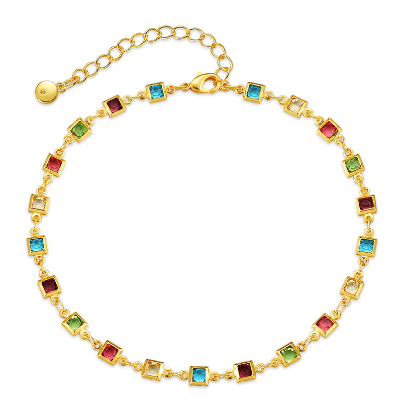 Anklet Classification 1 Piece Fashion Geometric Copper Inlay Zircon Women's Anklet