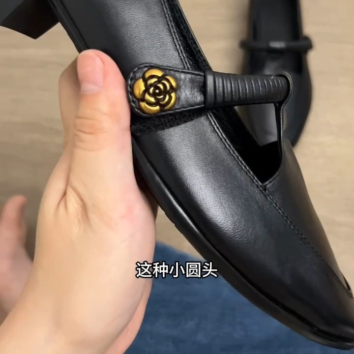 羊皮版~法式绝美配裙子复古单鞋女春秋百搭方头内增高玛丽珍鞋女|undefined