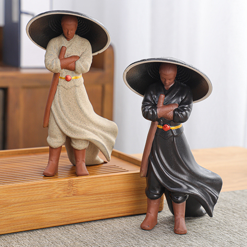 Tea Pet Decorations: Martial Arts Hero Filter Conical Tea Strainer, Integrated Purple Clay Filter for Teaware & Tea Tables&mdash;Wholesale Accessories