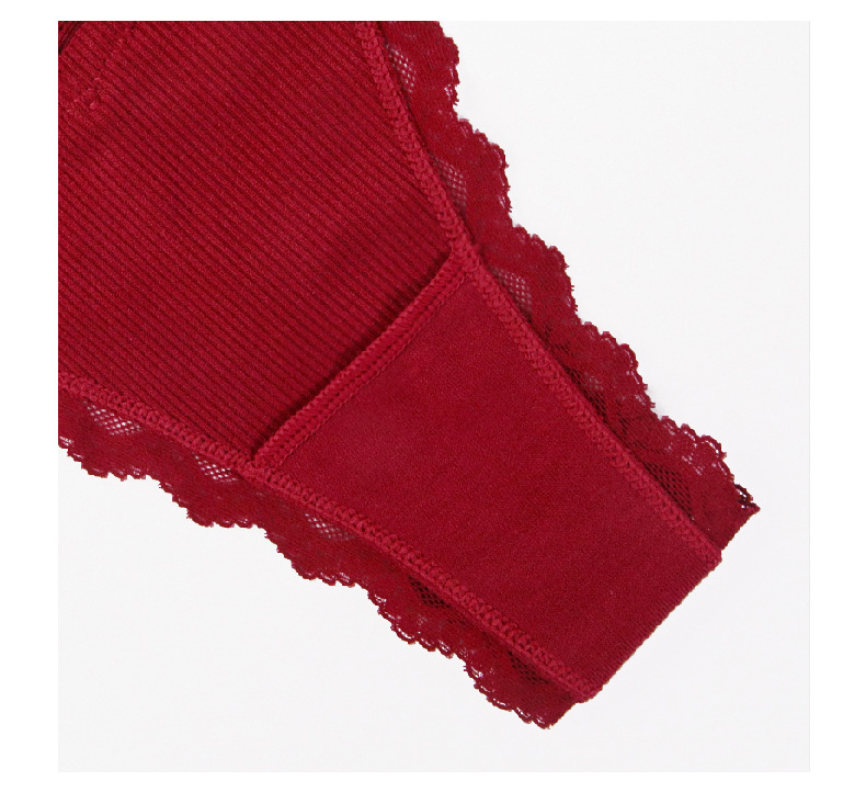 Couleur Unie Transparent Respirant Taille Basse Lanière Culotte display picture 3