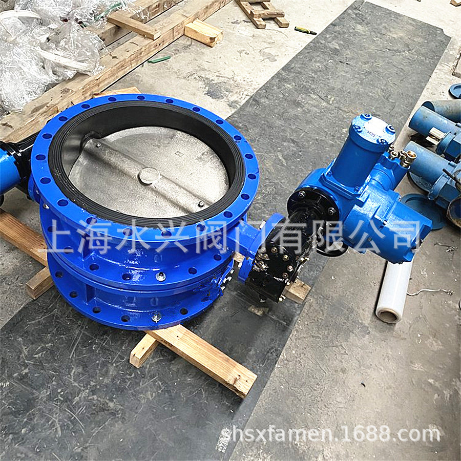 WSD941X-10Q-DN500矿用一体式电动瓦斯蝶阀 通水通气电动法兰蝶阀