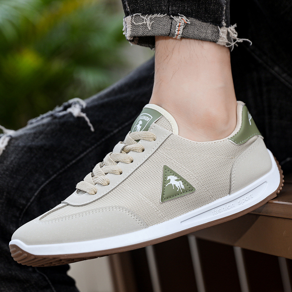 Primavera y verano nuevos zapatos de hombre de malla plana transpirables y cómodos, zapatos deportivos, zapatos casuales, zapatos de hombre de comercio exterior